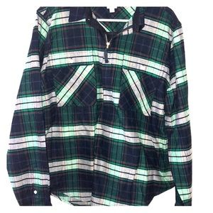 J Crew quarter zip flannel